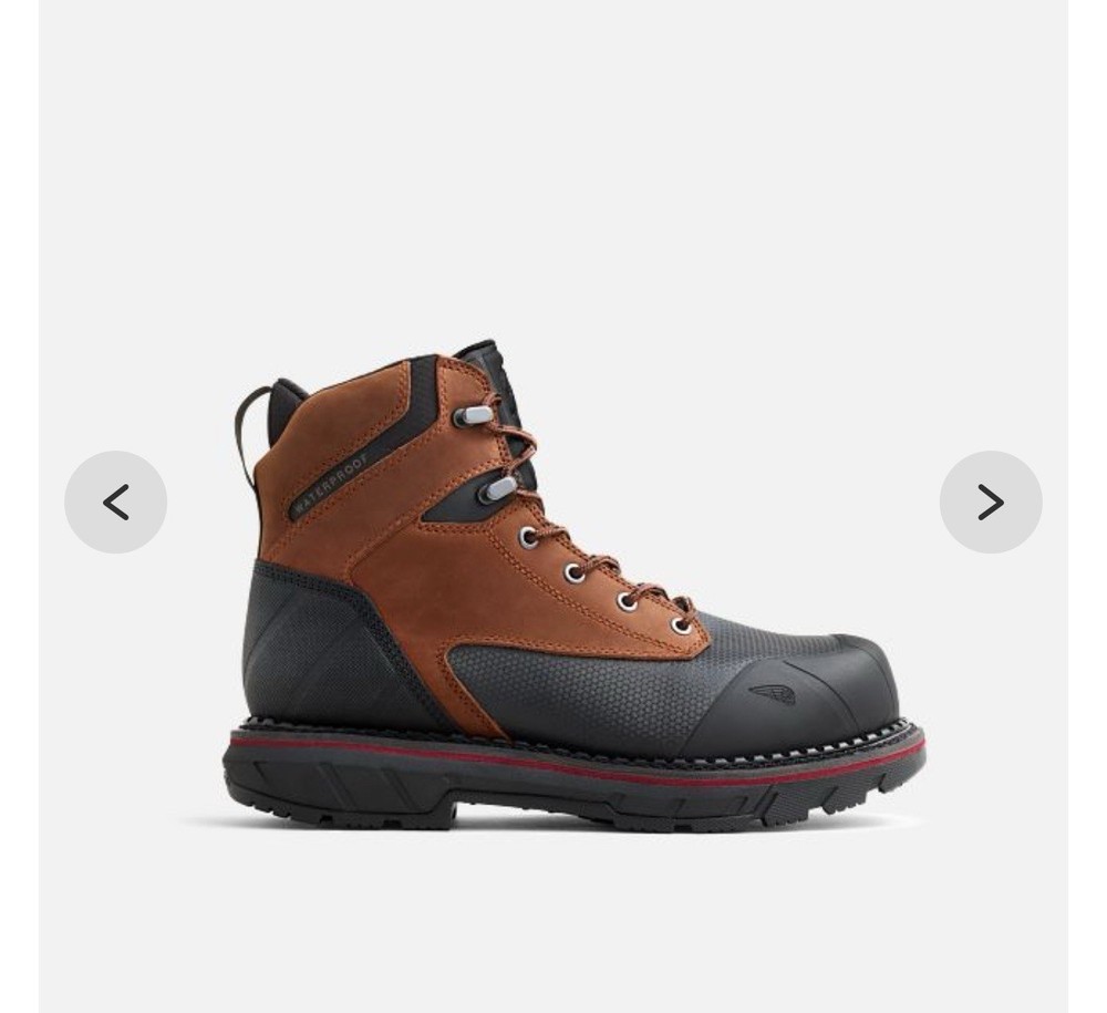 Red Wing Truguard Lite 6” Mens Size 12 Leather Waterproof Safety Toe Boots 2551