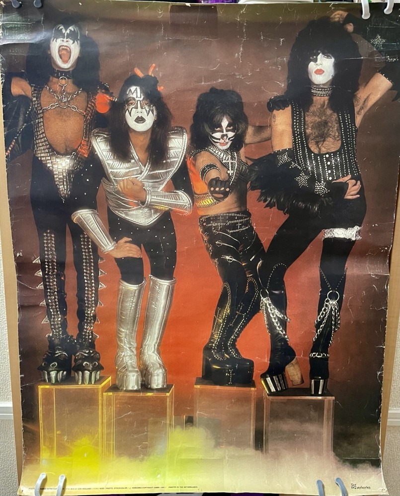 KISS Official Verkerke Netherlands Vintage Cube Poster Ace Frehley Gene Simmons