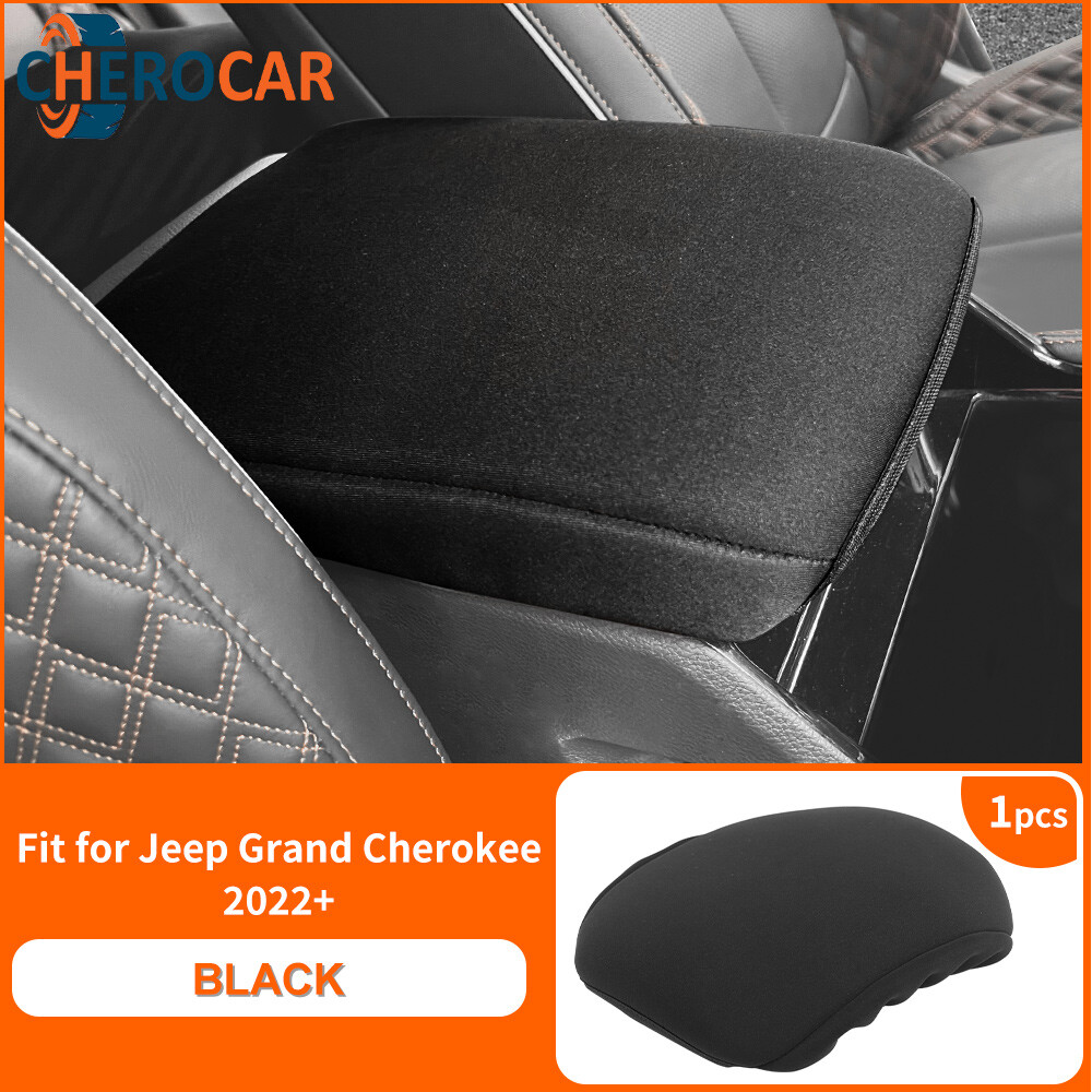 Black Armrest Cover Pad for 2022+ Jeep Grand Cherokee Accessories