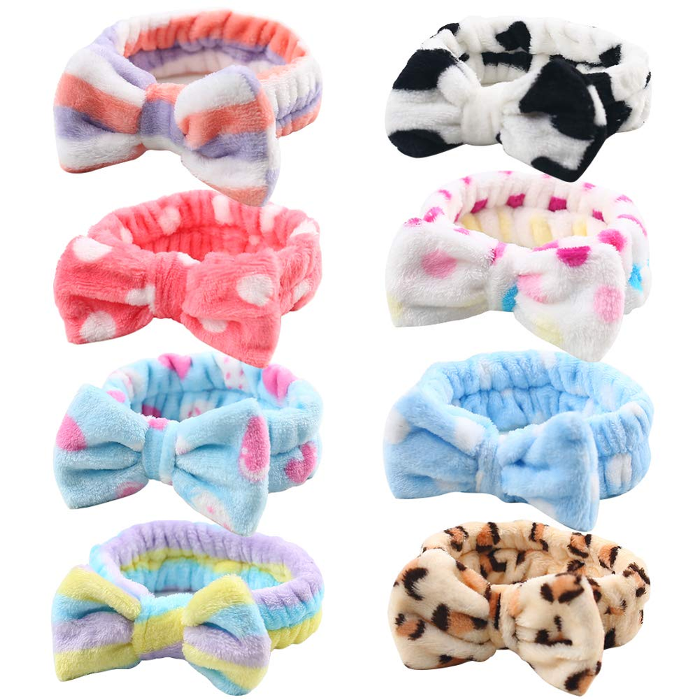 8Pack Spa Headband, Makeup Headban for Women, Washing Face, Kids Spa Day Kit for
