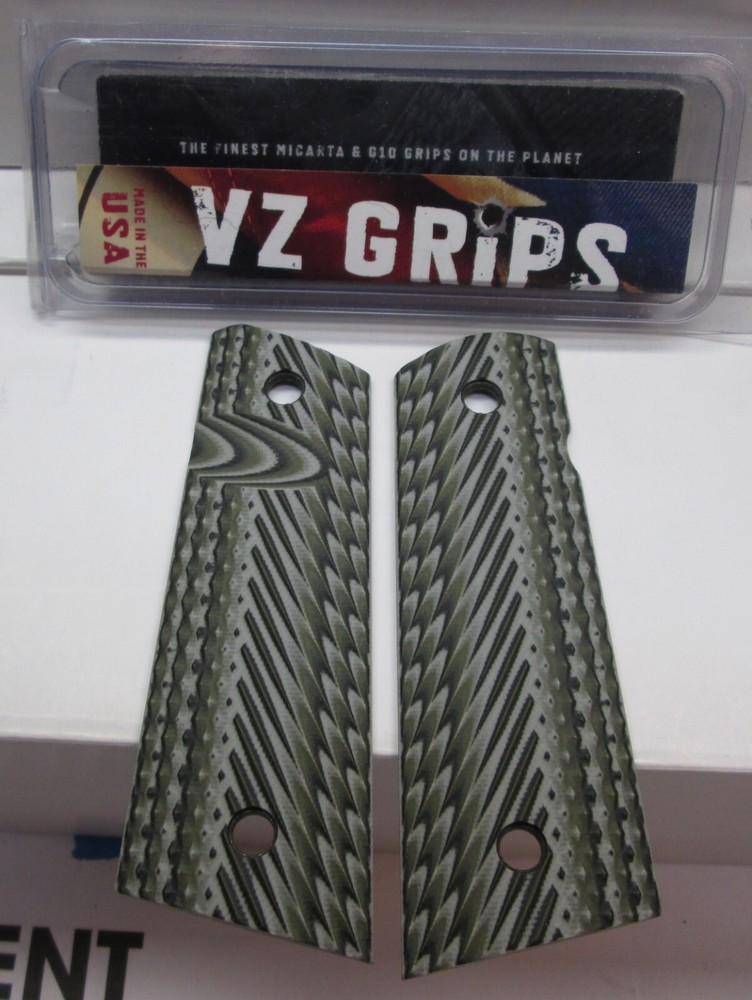Empuñaduras VZ 1911 tamaño completo Predator verde delgado grosor operador