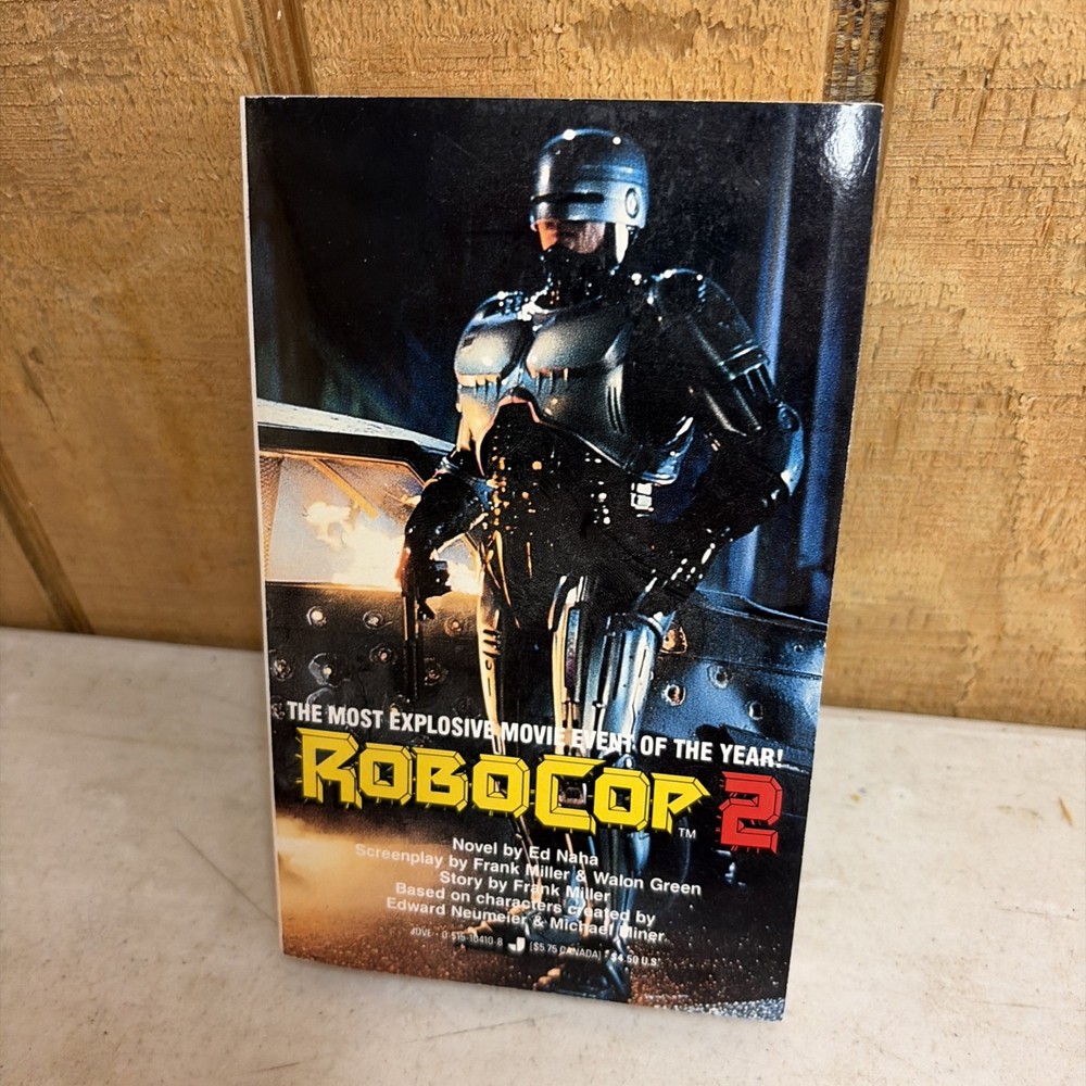 Robocop 2 Movie Tie-in Novelization by Ed Naha ~ 1st PB Printing OOP HTF