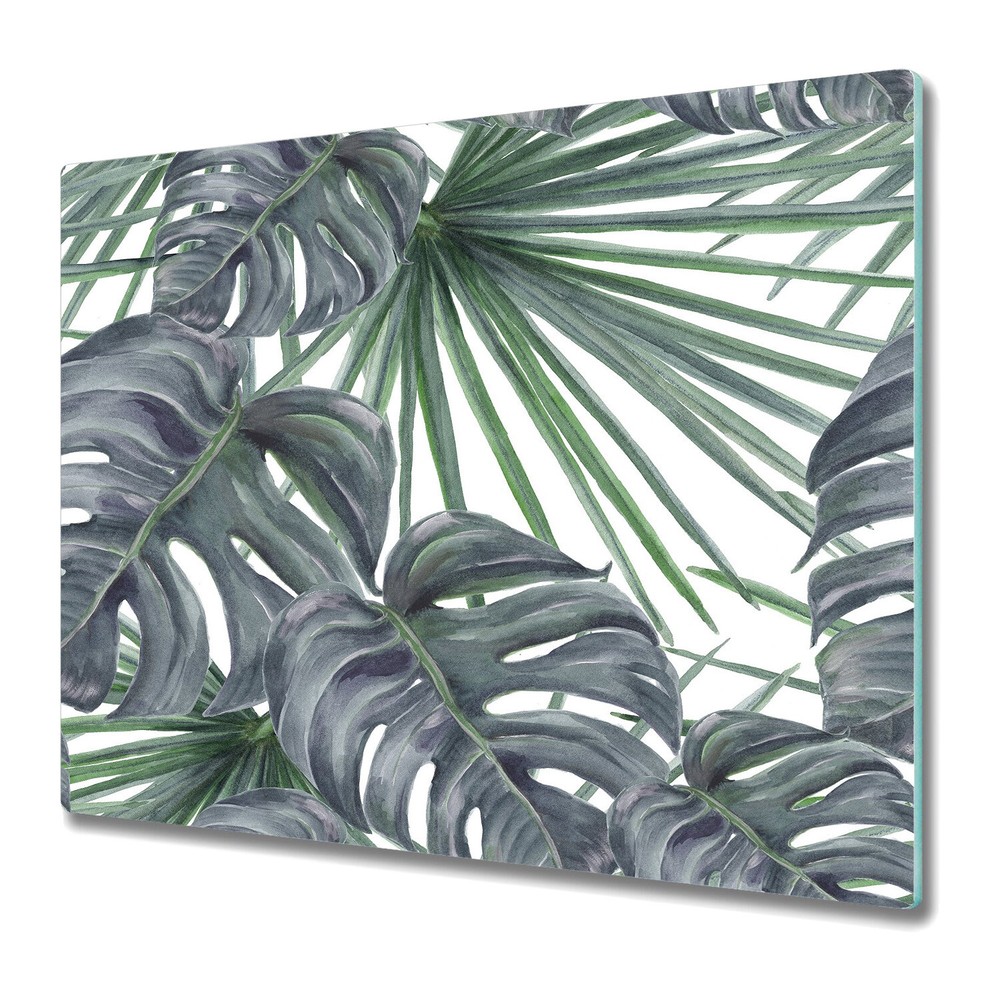 Glass Surface Protector Worktop saver Exotic Plants | Botanical Design | 60x52