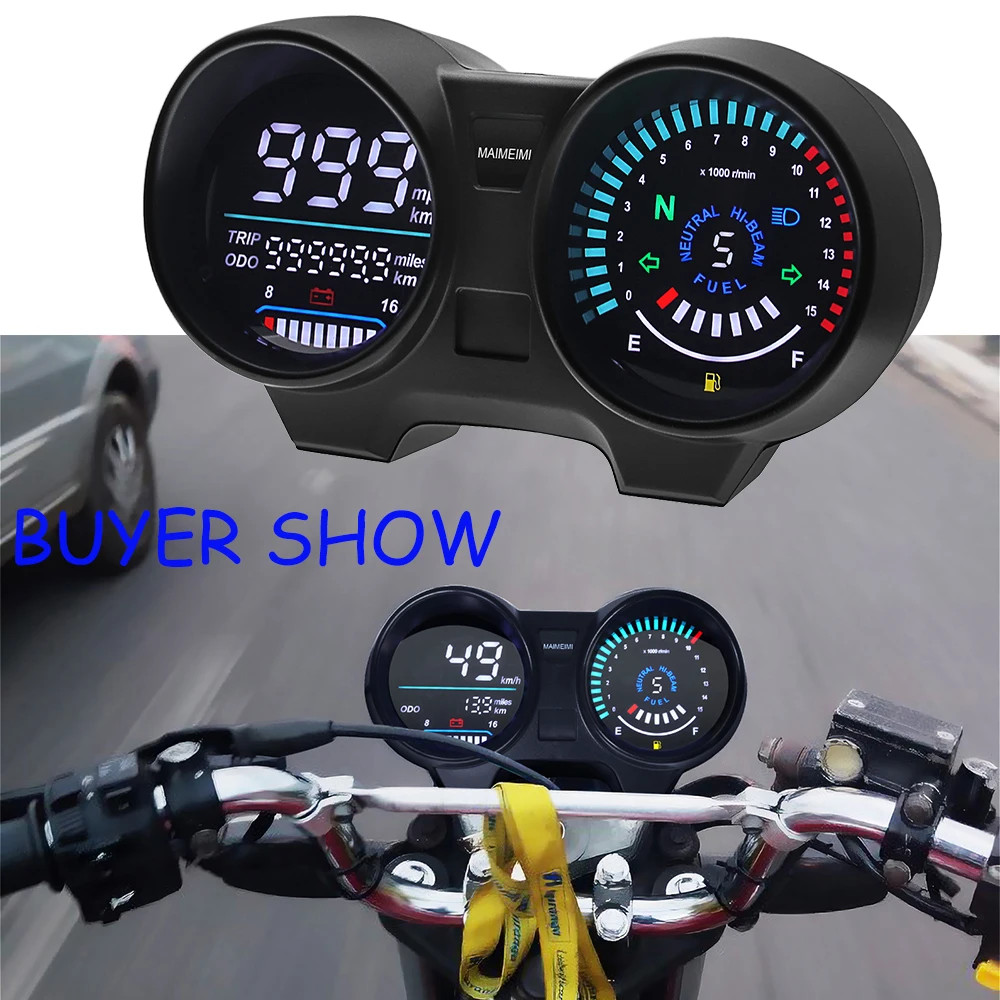 Universal Digital Meter Board for Motorcycle LCD Speedometer Tachometer Waterpro