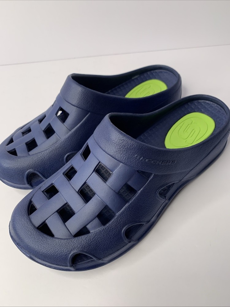 Skechers Women's Size 8 Blue Foam Water Clogs Slip-On Comfort Sandals