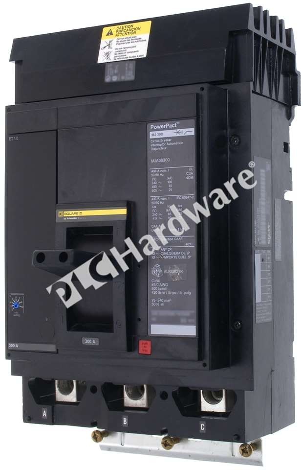 Schneider Electric MJA36300 Square D PowerPact MJ 300 Circuit Breaker 600V 300A