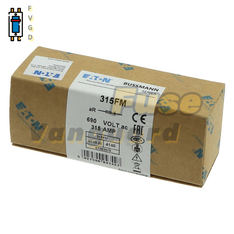 1PC Bussmann 315FM 315A 690V High Speed British Standard Fuse