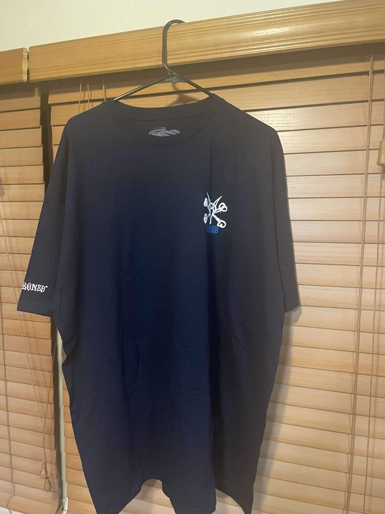 Powell Peralta RAT BONES Skateboard T Shirt NAVY (NOS) 2 XL