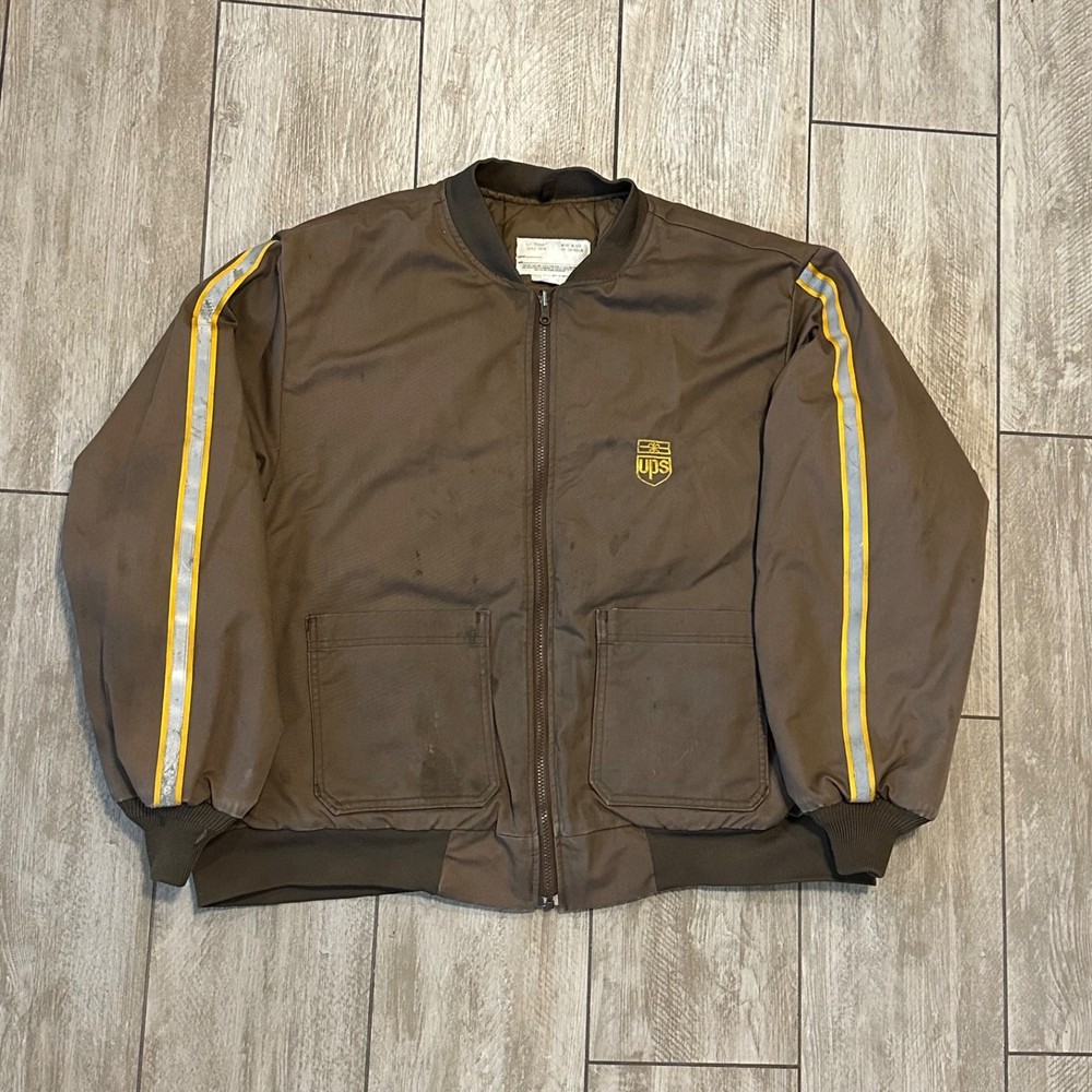 Vintage UPS Employee Uniform Thinsulate G.A. Rivers Made In USA Jacket Sz 2X