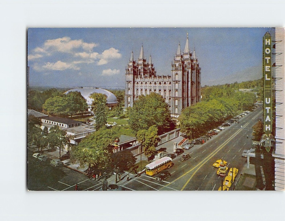 Postcard Temple Square Salt Lake City Utah USA