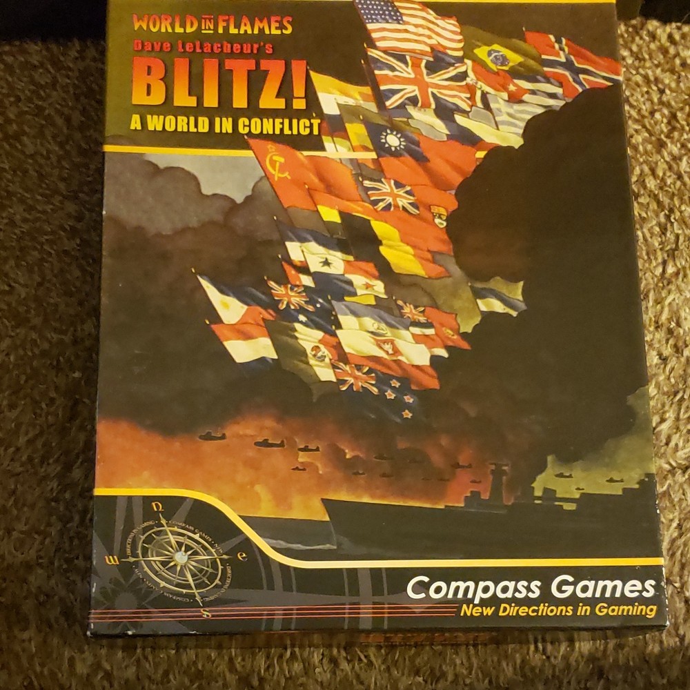 Compass Games Blitz! A World in Conflict War Board Game, Solitaire, 1+ 12+