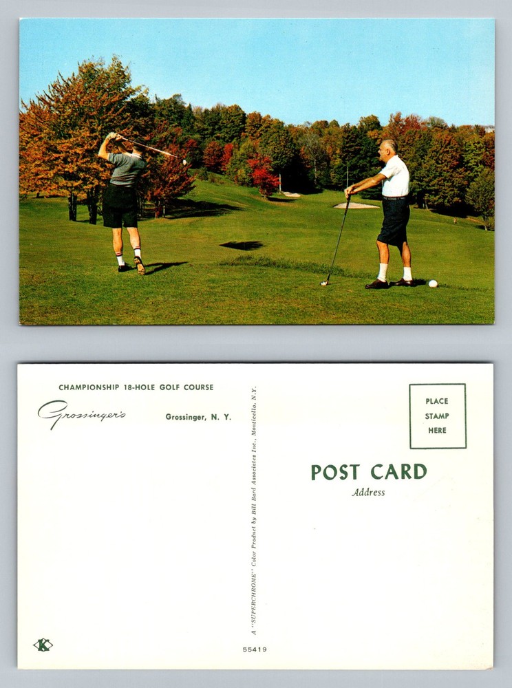 Monticello, NY-New York, Grossinger Golf Course Players Fairway Vintage Postcard
