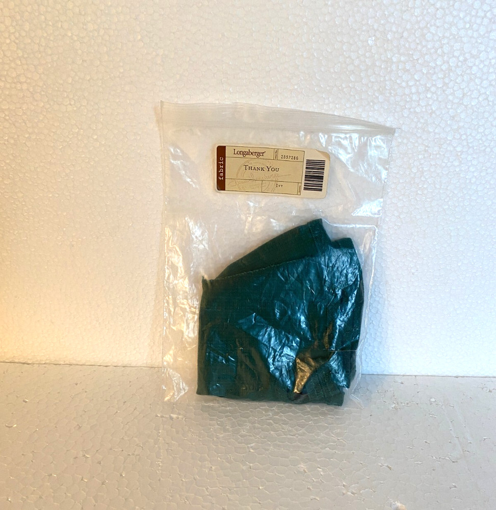 Longaberger Thank You Basket Liner in Ivy NIP