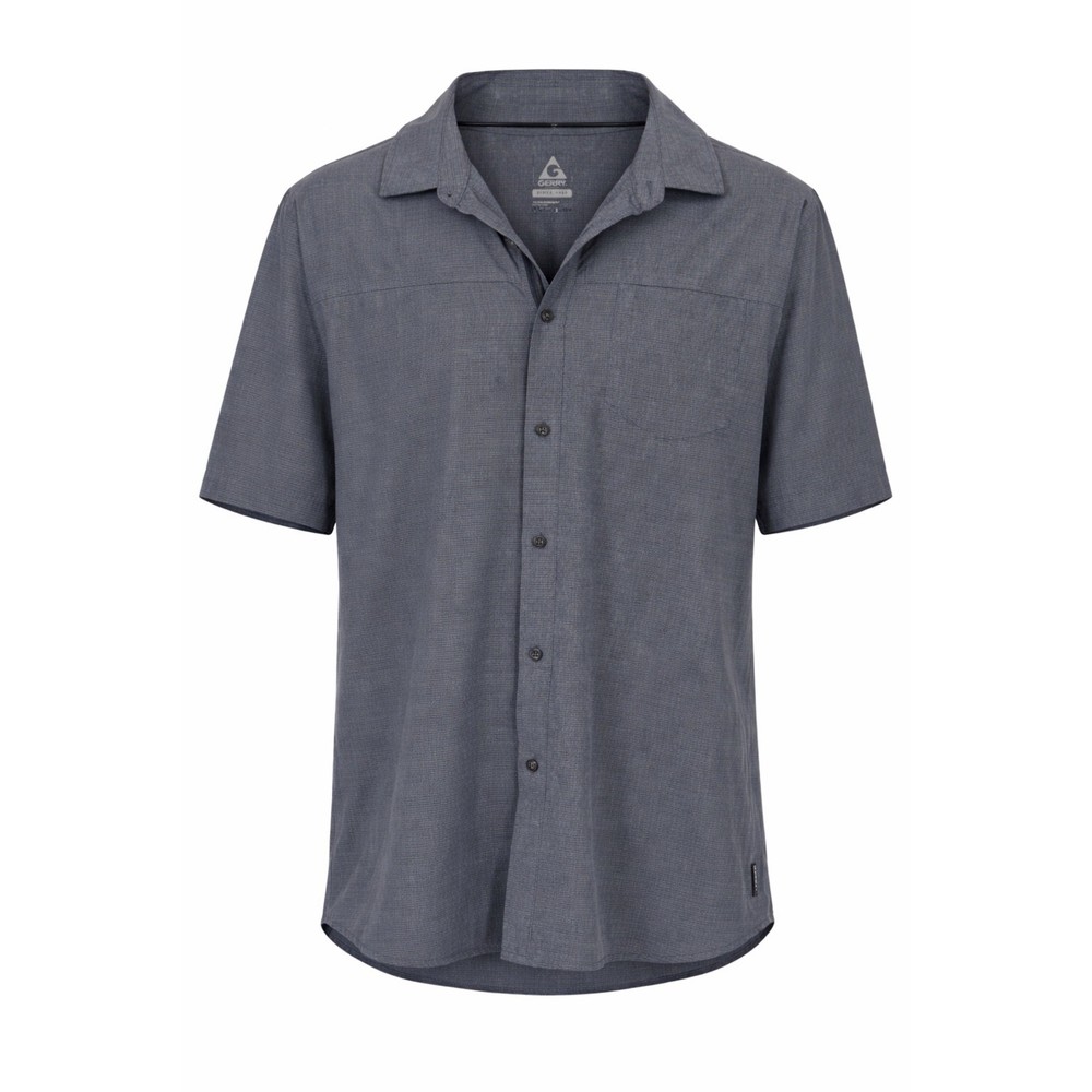 Gerry Mens Gray Short Sleeve Button Down Performance Hiking Shirt Size XXL
