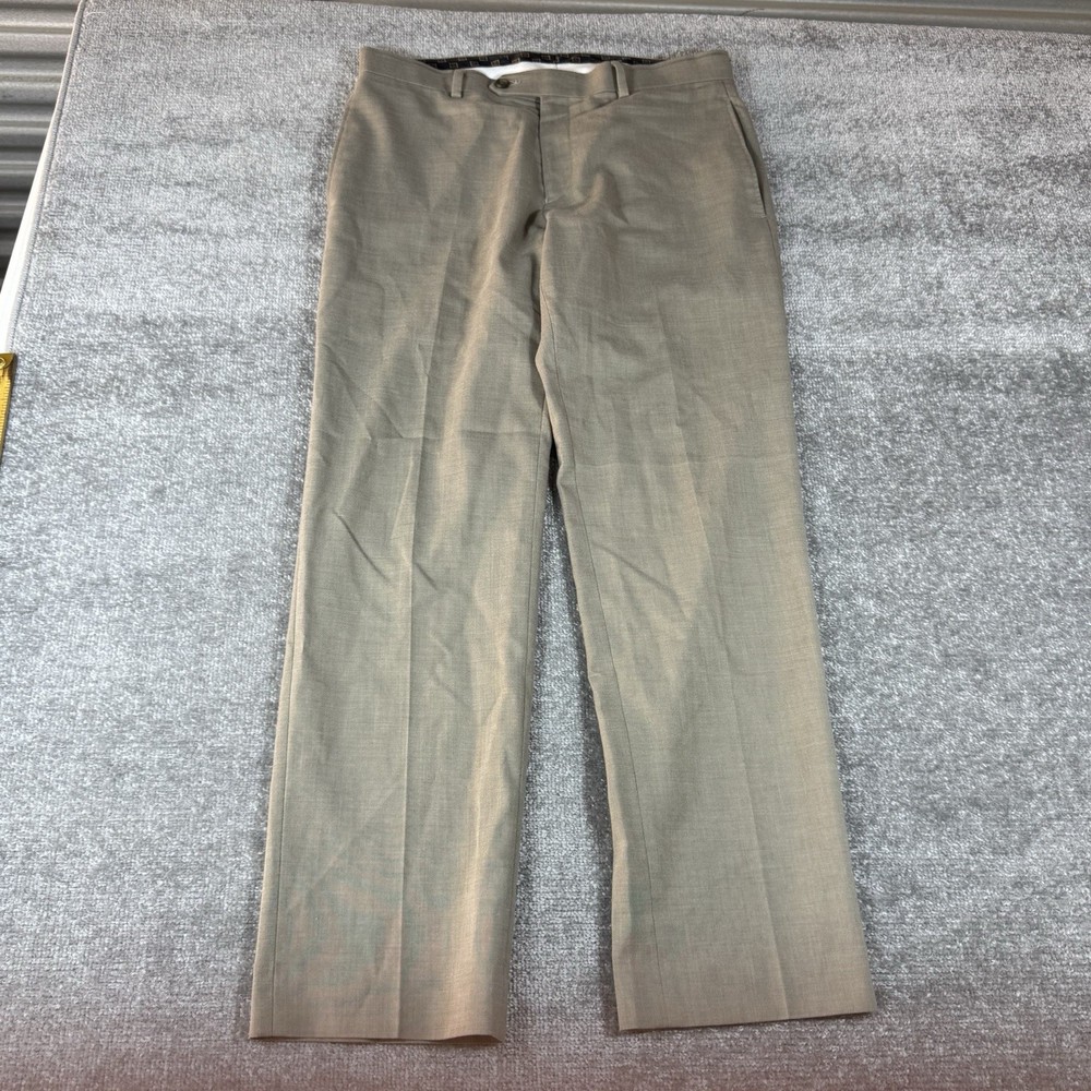 Lauren Ralph Lauren Mens 32x30 Tan Flat Front Dress Pants Classic Fit