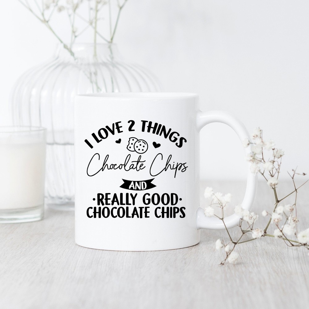 Chocolate Chip Lover Sweet Tooth Ceramic Mug for Hot Cocoa & Coffee