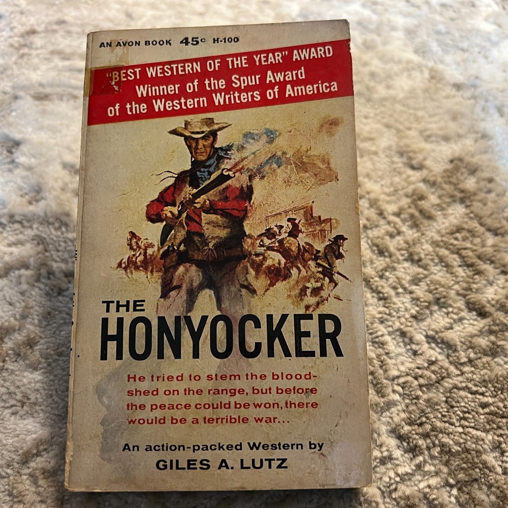 The Honyocker Western Paperback Book by Giles A. Lutz from Avon Books 1961