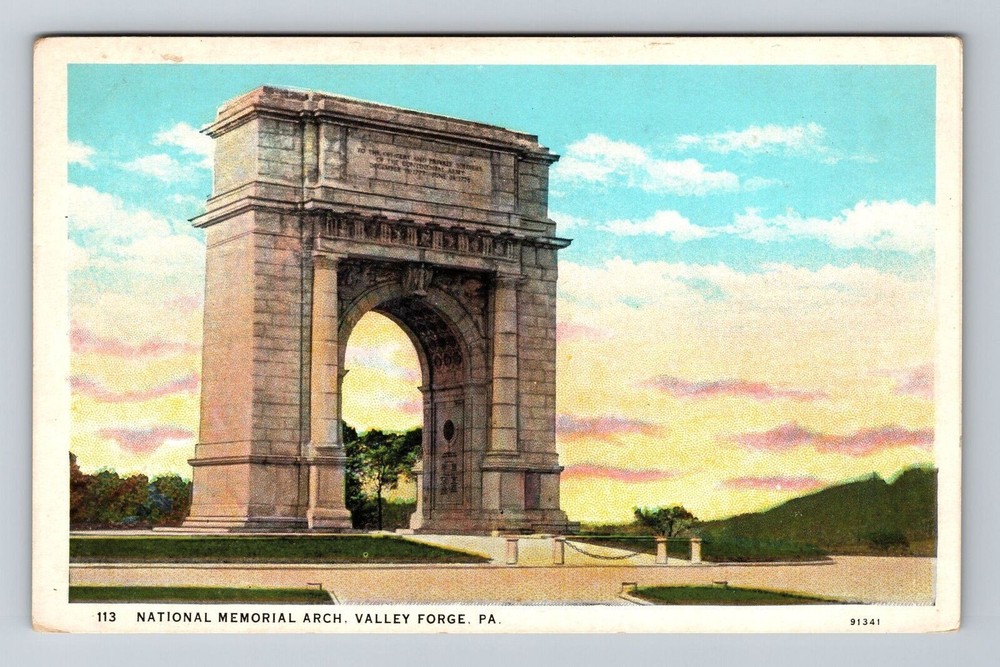 Valley Forge PA-Pennsylvania, National Memorial Arch, Vintage Postcard