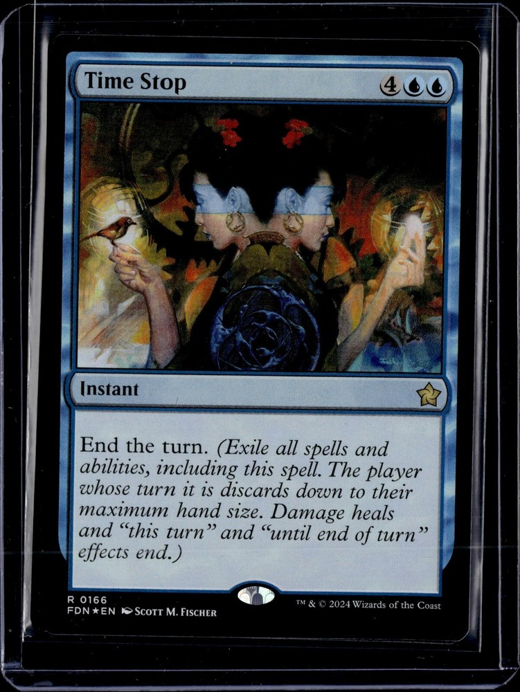 Time Stop - 166 - Foil - FDN - NM - MTG Magic the Gathering