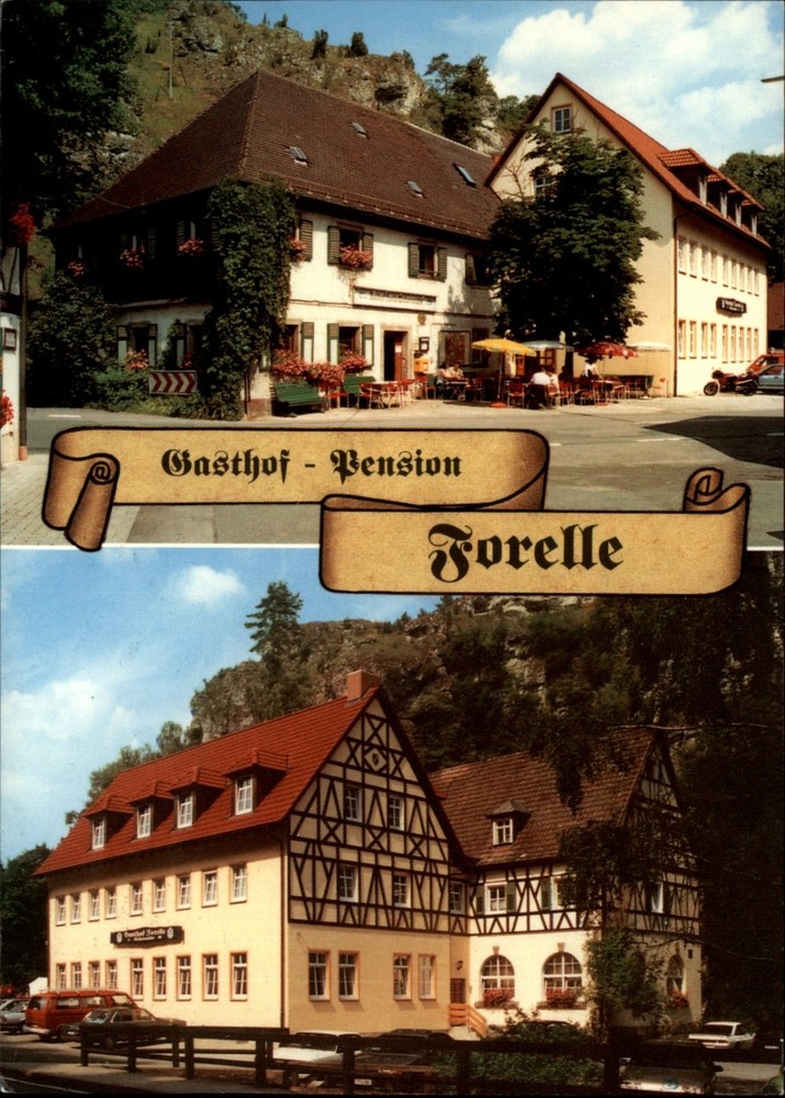 Gasthof Pension Forelle Weiersmuehle vintage postcard z913