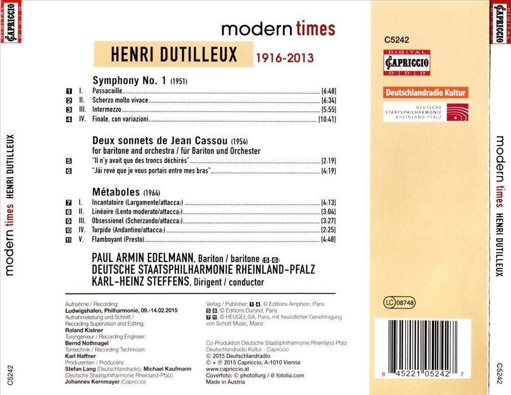 DEUTSCHE STAATSPHILHARMONIE RHEINLAND-PFALZ/KARL-HEINZ STEFFENS/PAUL ARMIN EDELM