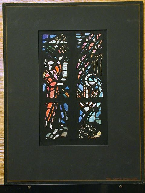 Design drawing for stained glass window with Prince of Peace and extremely