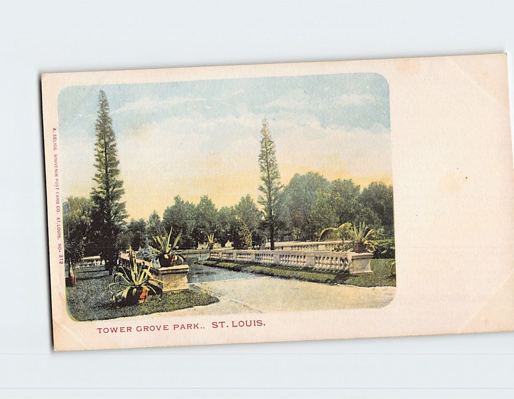 Postcard Tower Grove Park St. Louis Missouri USA