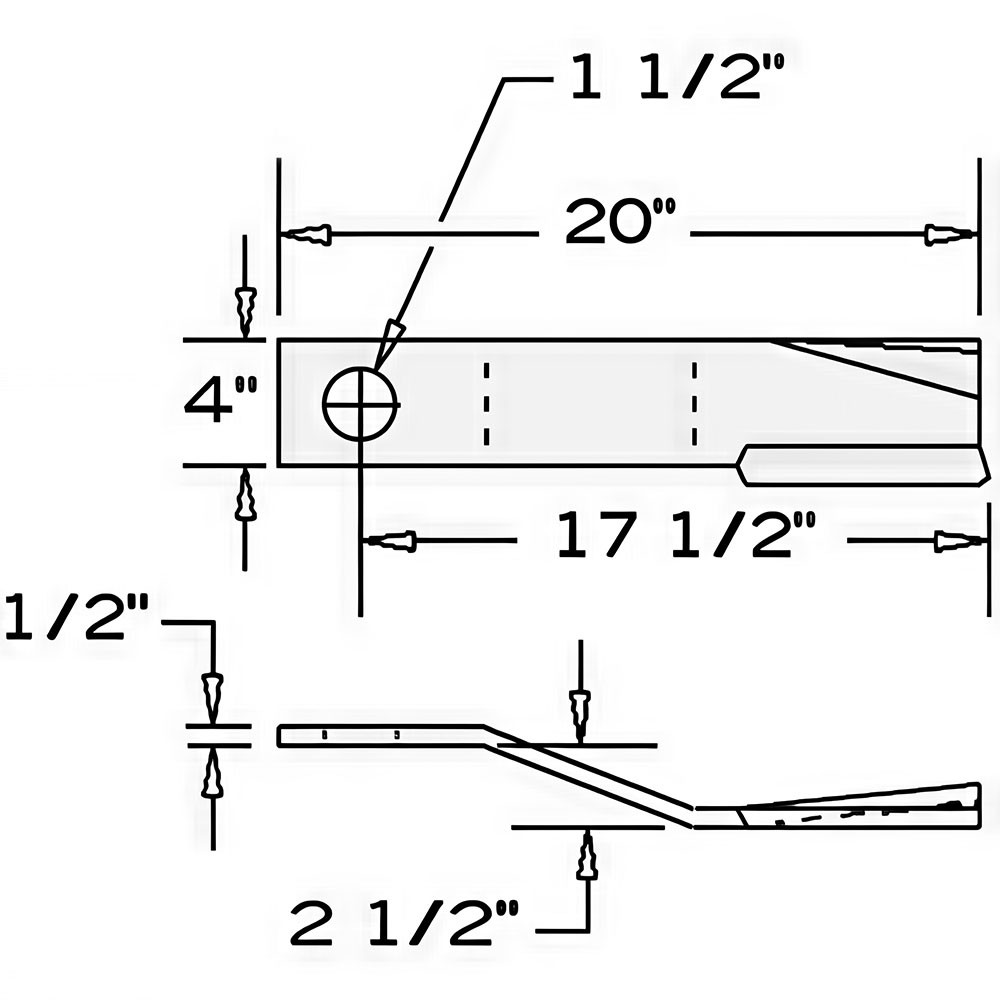 New 6T1021R Rotary Cutter Blade for Tiger Boom Mower Replacement