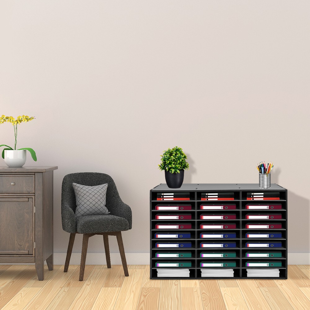 Tabletop Pamphlet Organizer Literature Display Brochure Holder Mail File Sorter