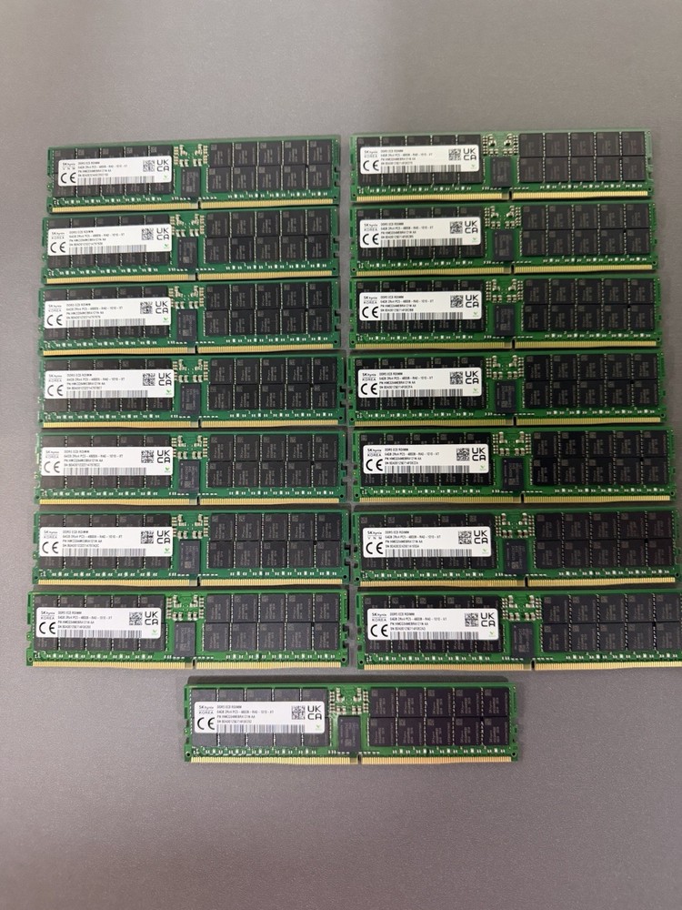 SK hynix DDR5 EC8 RDIMM 64GB 2Rx4 PC5 4800B RAO 1010 XT