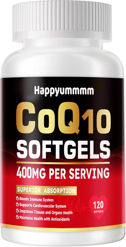 Coq10-400Mg-Softgels with PQQ, Bioperine & Omega-3, Coenzyme Q10(Ubiquinone) Sup
