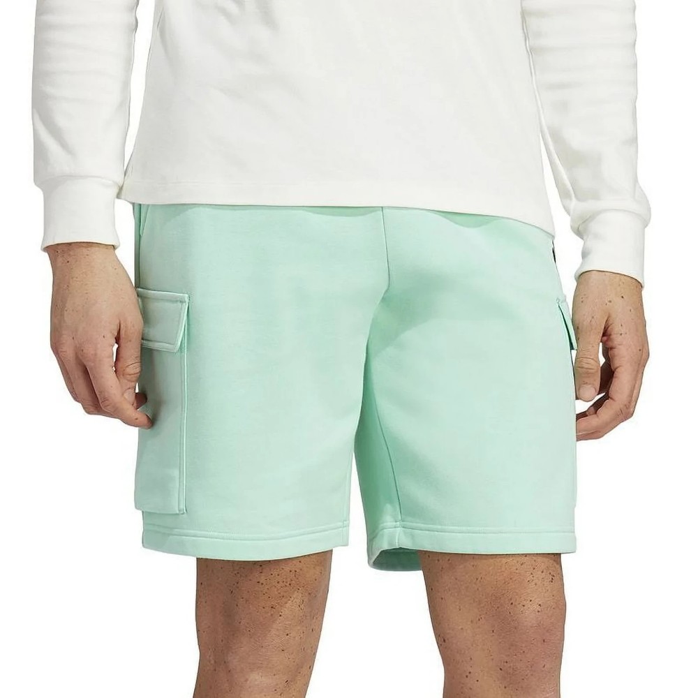Adidas Men's Essentials Fleece Cargo Shorts M Mint Green NWT
