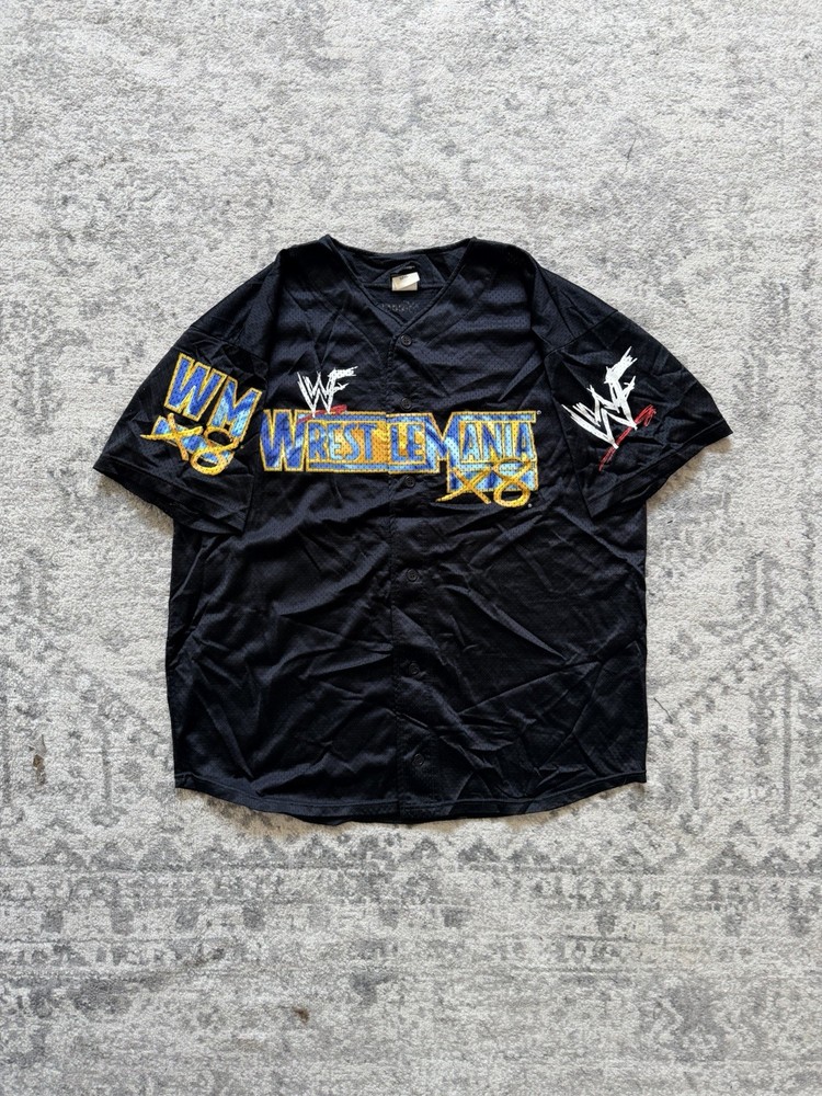 Vintage Wrestlemania 18 Baseball Jersey Style Size 52XL