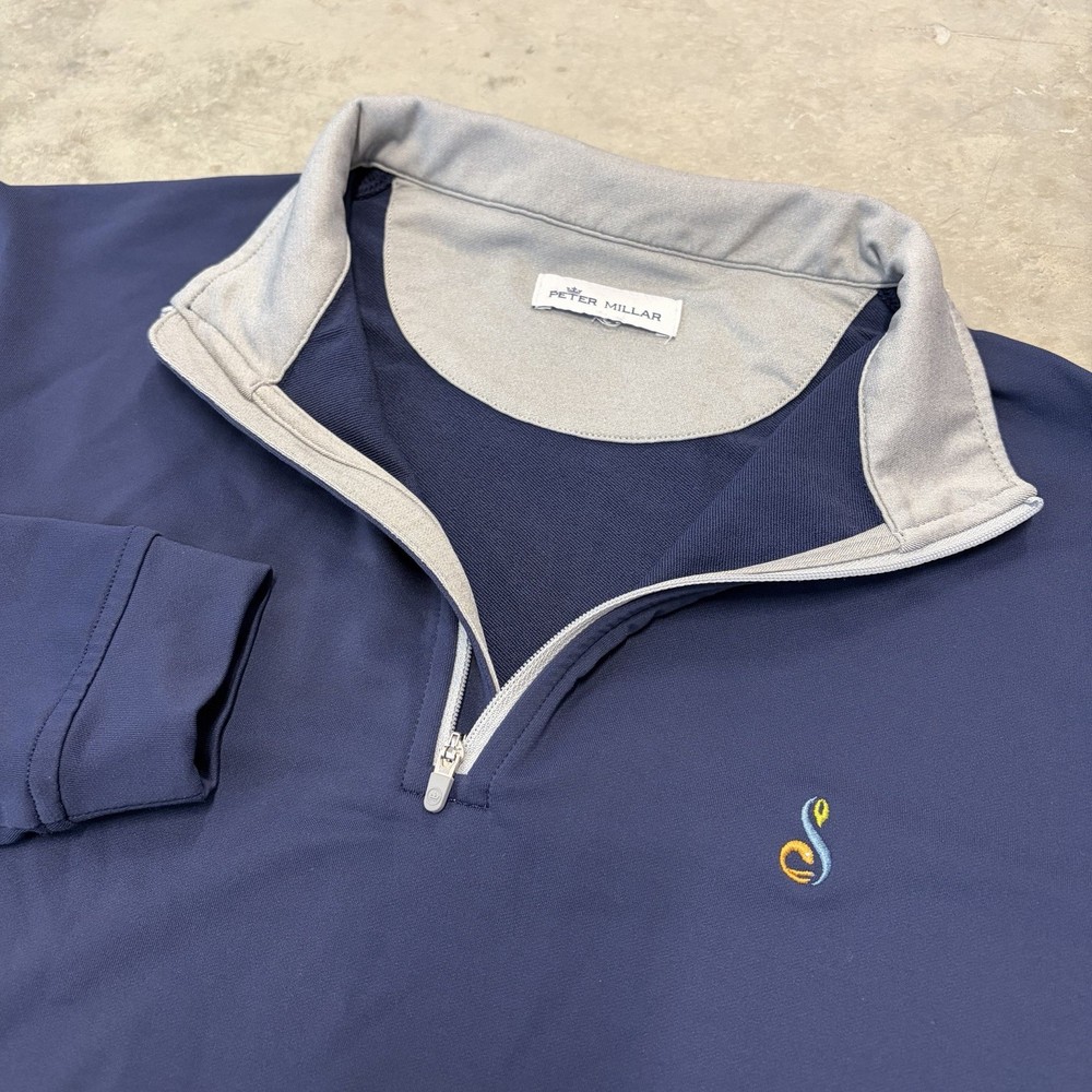 Peter Millar Perth 1/4 Zip Streamsong Performance Golf Pullover Stretch Small?