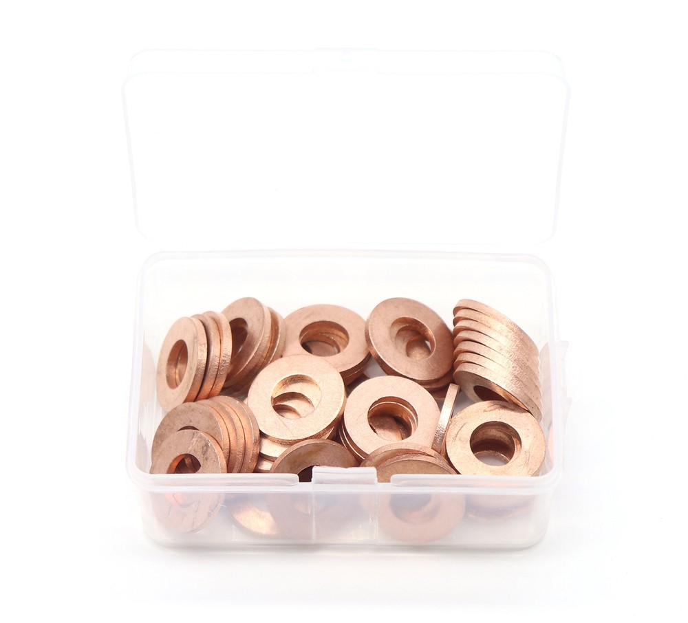 50-Pack M10 X 20 X 2Mm Metric Flat Copper Sealing Washers