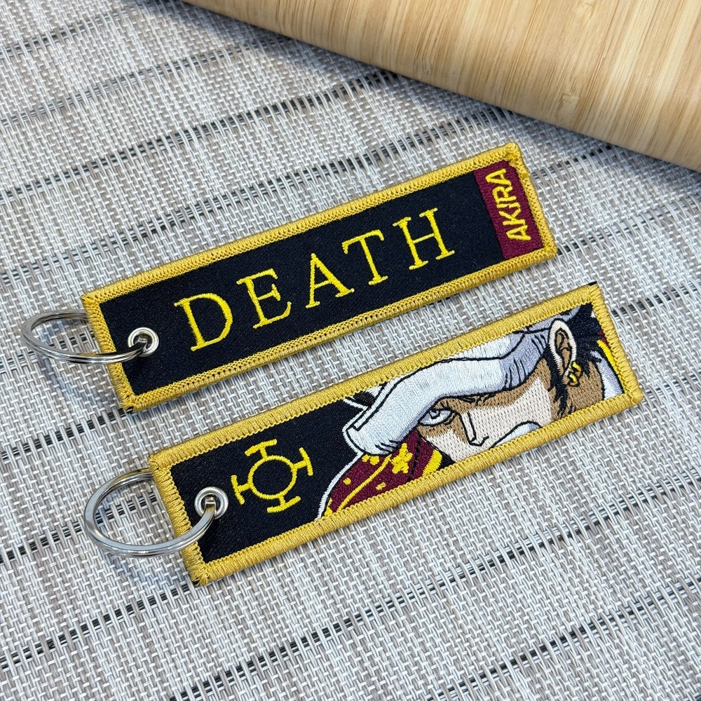 One Piece Trafalgar Law Keychain Embroidered Anime Keyring Surgeon Death