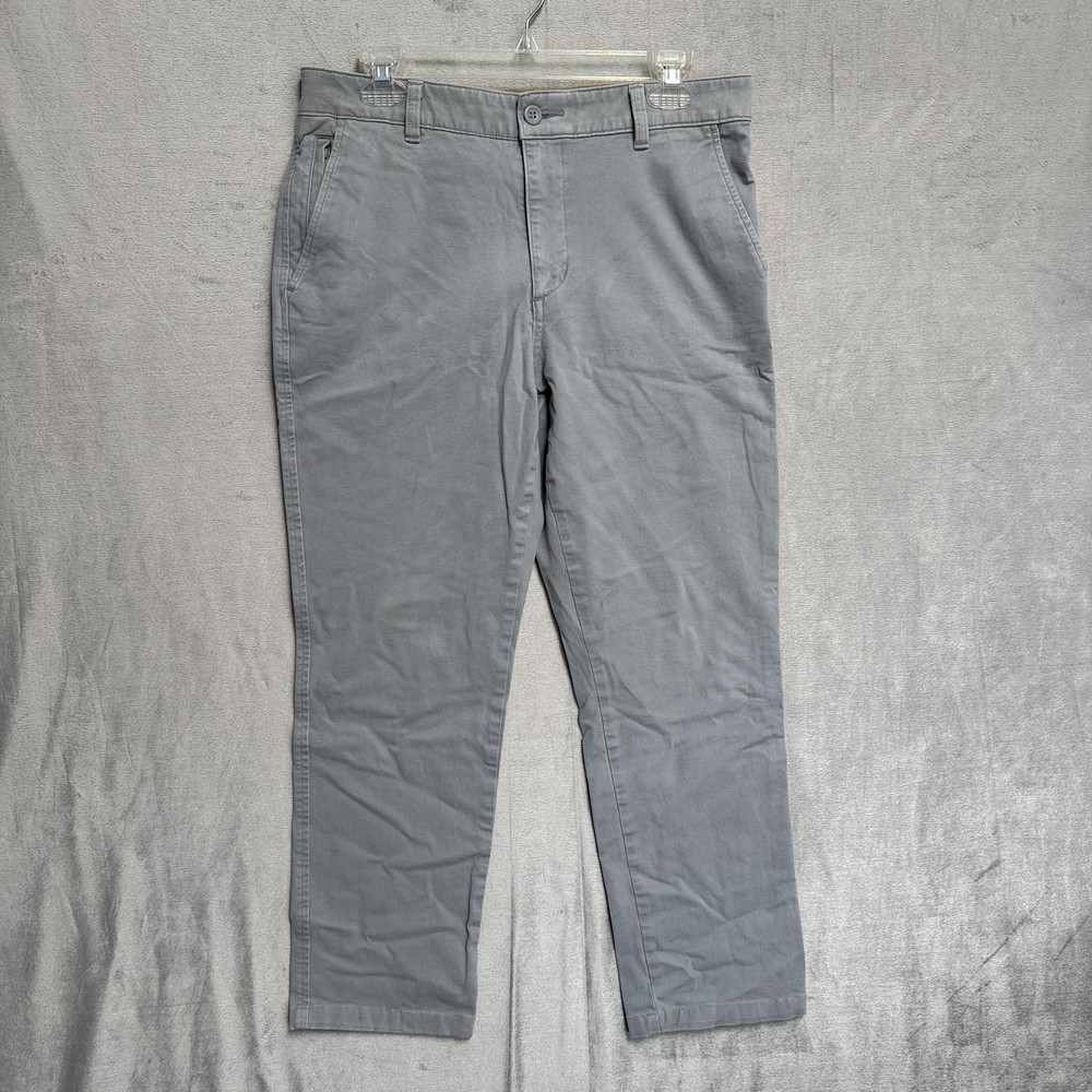 Dockers Smart 360 Flex Chino Pants Mens 31x30 Gray Slim Straight Stretch