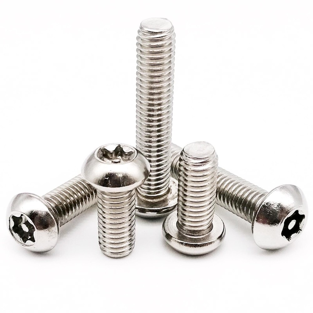 M2-M8 SUS304 Pin Six-Lobe Torx Button Pan Head Tamper Proof Security Screw Bolt