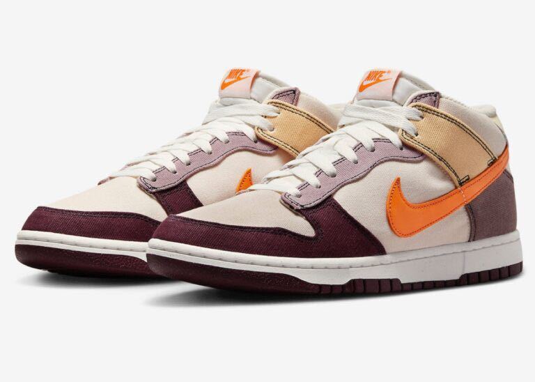 NIKE Men 9.0US Dunk Mid Coconut Milk Vivid Orange-Celestial Dv0830-101   Us9