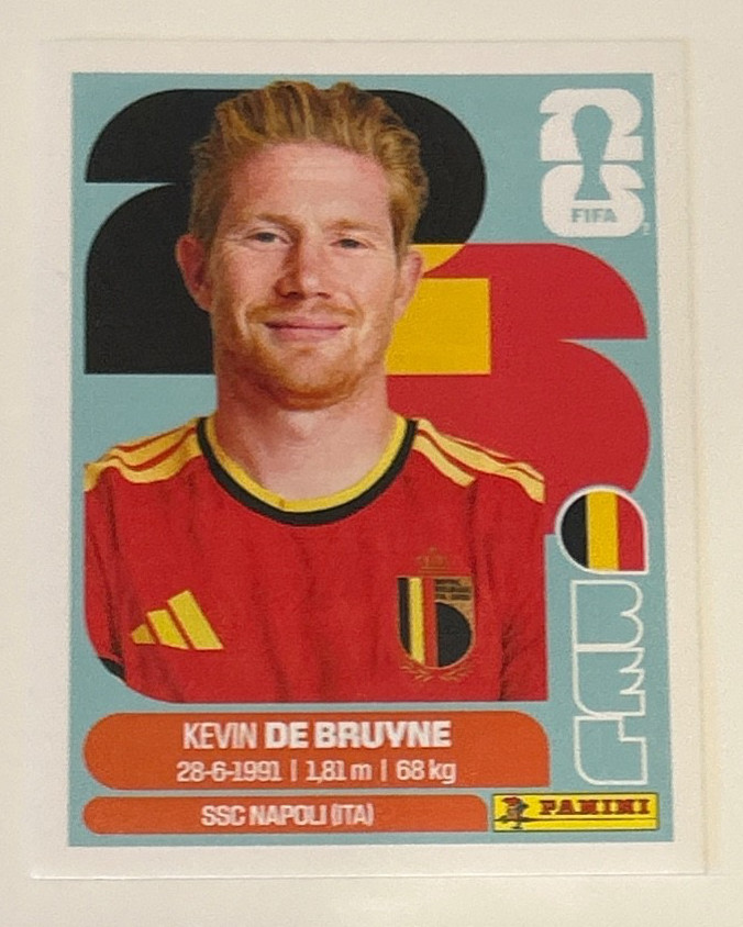 KEVIN DE BRUYNE Panini FIFA World Cup 2026 Sticker #BEL15 Belgium