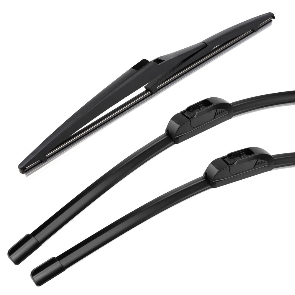 3PCS Universal Direct Connect Wiper Blades 26 20 12 Front and Rear Set New  