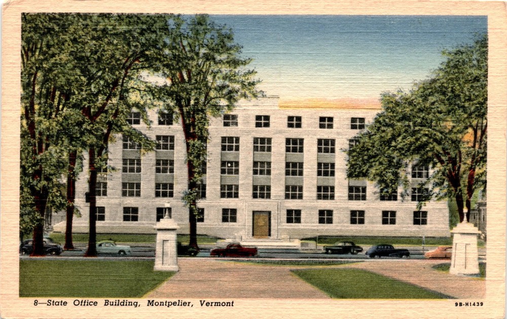 State Office Building, Montpelier, Vermont, H1439 Lincoln Lillie, Geo. Postcard