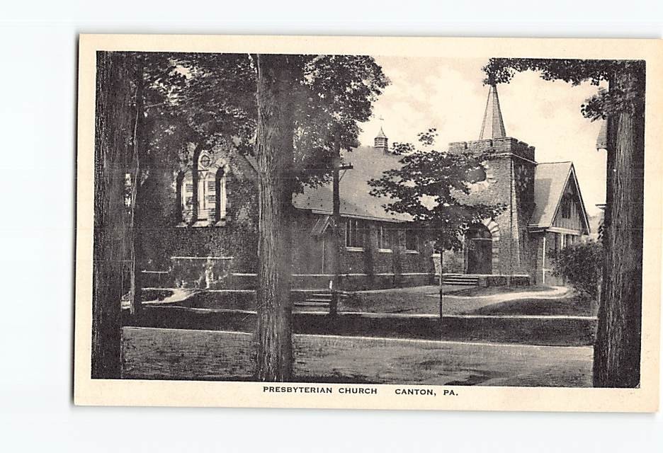 Postcard Presbyterian Church Canton Pennsylvania USA