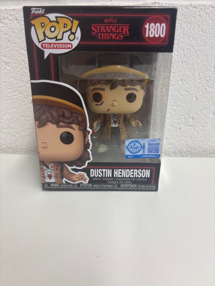 Funko Pop! Stranger Things Dustin Henderson Beat & Bloody #1800 (In Hand)