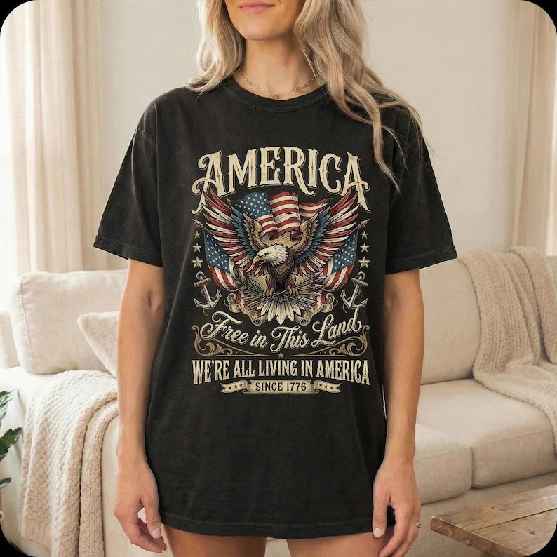 America Eagle 250th Anniversary T-Shirt 1776-2026 Patriotic USA Flag Tee