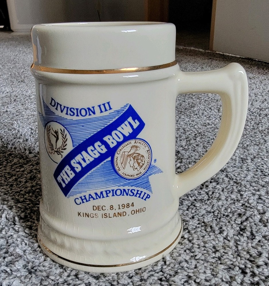 1984 NCAA Division III Stagg Bowl Championship Commemorative Stein Mug