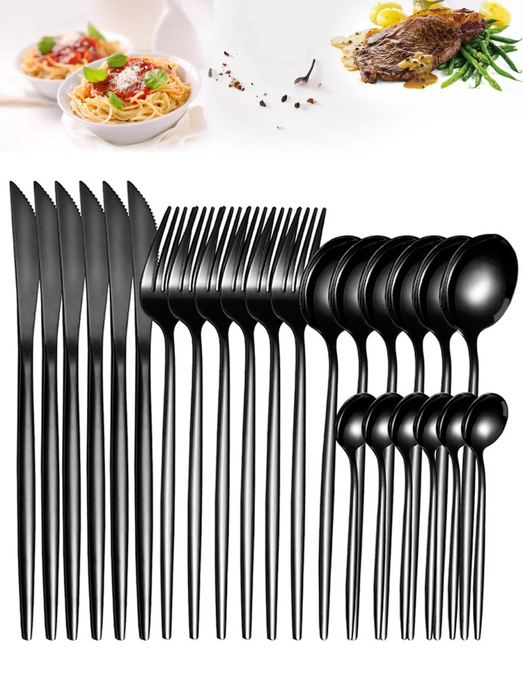 Stainless Steel Cutlery Set Dining Knife Spoon Kitchen Tableware Set Western