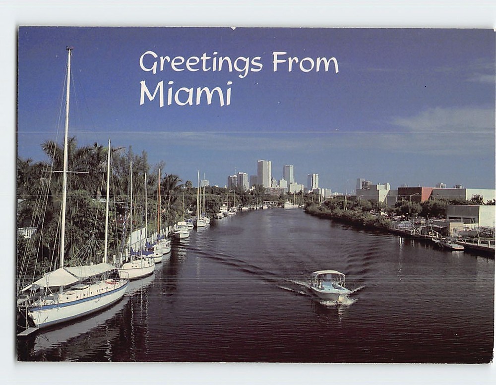 Postcard Greetings from Miami Florida USA