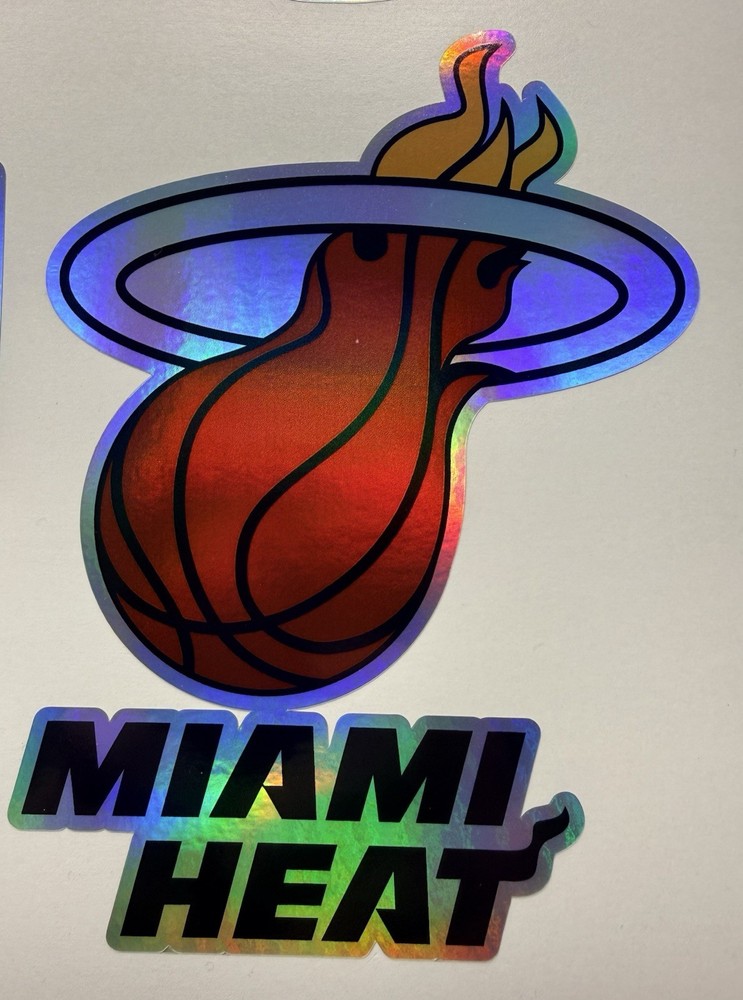 Miami Heat Holographic Vinyl Decal