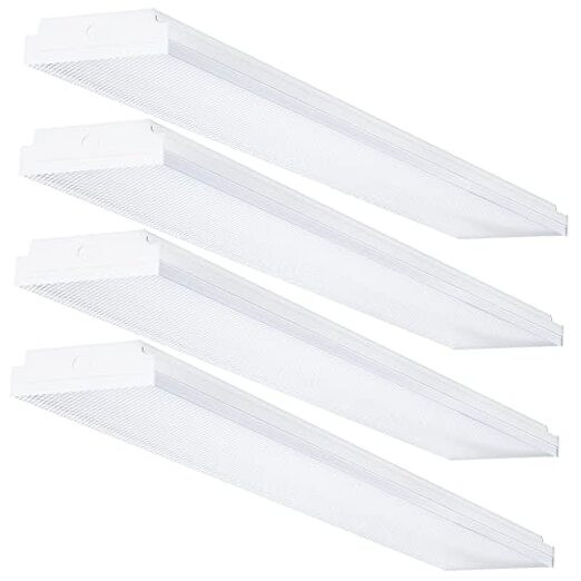 4FT Led Wraparound Light 40W 4 Foot Led Light Fixture, 4800 Lumens, 6000K Cool